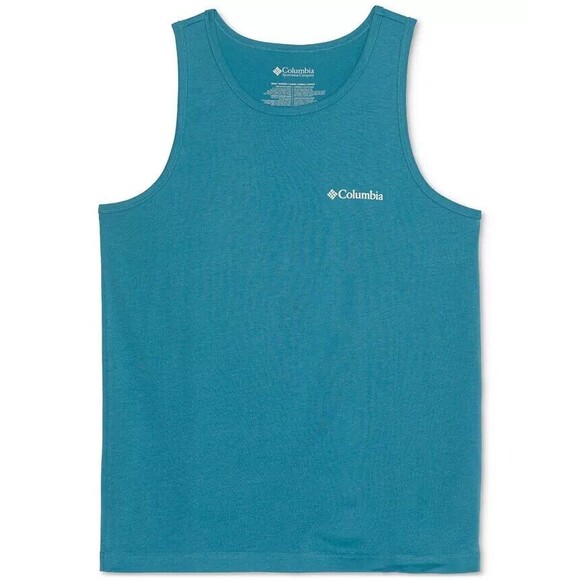 Columbia Men's Explore the Outdoors Graphic Crewneck Cotton Tank Top Blue 2XL - Picture 1 of 2